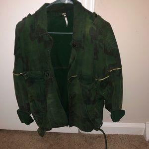 Free People Oversized Camo Jacket